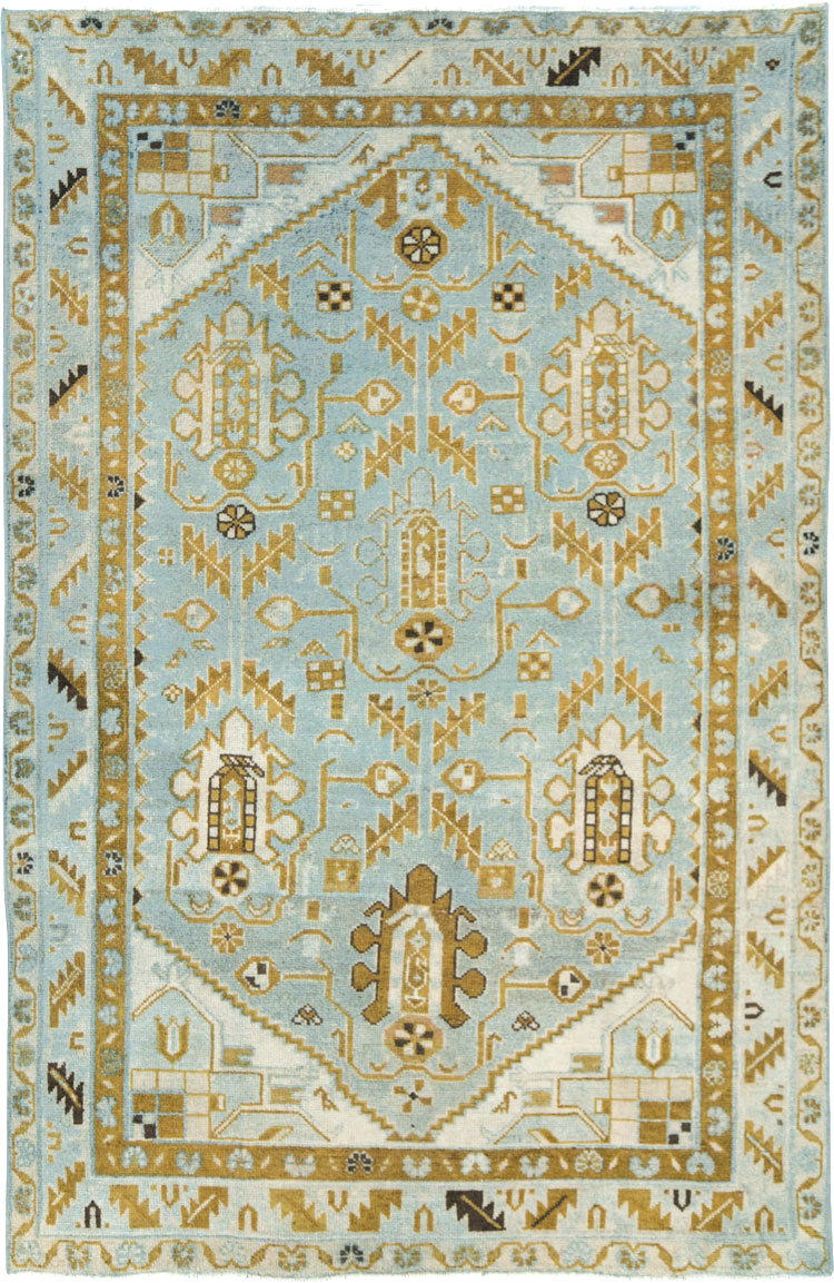 Vintage Persian Malayer Accent Rug, No.28578 - Galerie Shabab