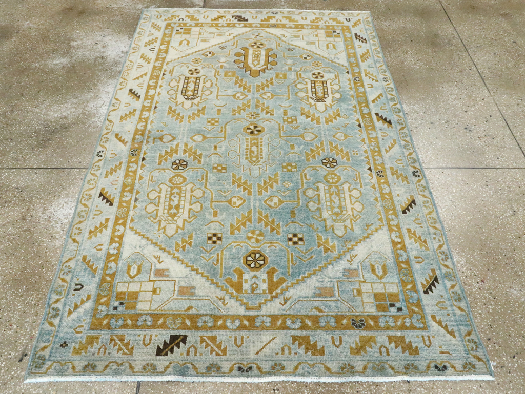 Vintage Persian Malayer Accent Rug, No.28578 - Galerie Shabab