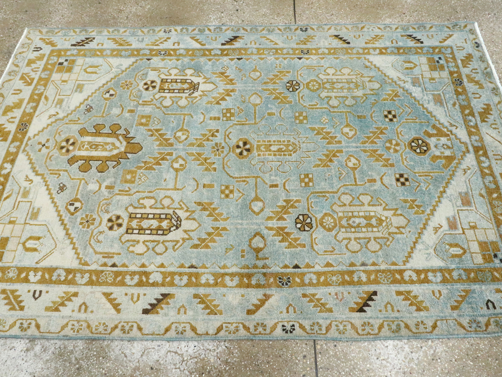 Vintage Persian Malayer Accent Rug, No.28578 - Galerie Shabab