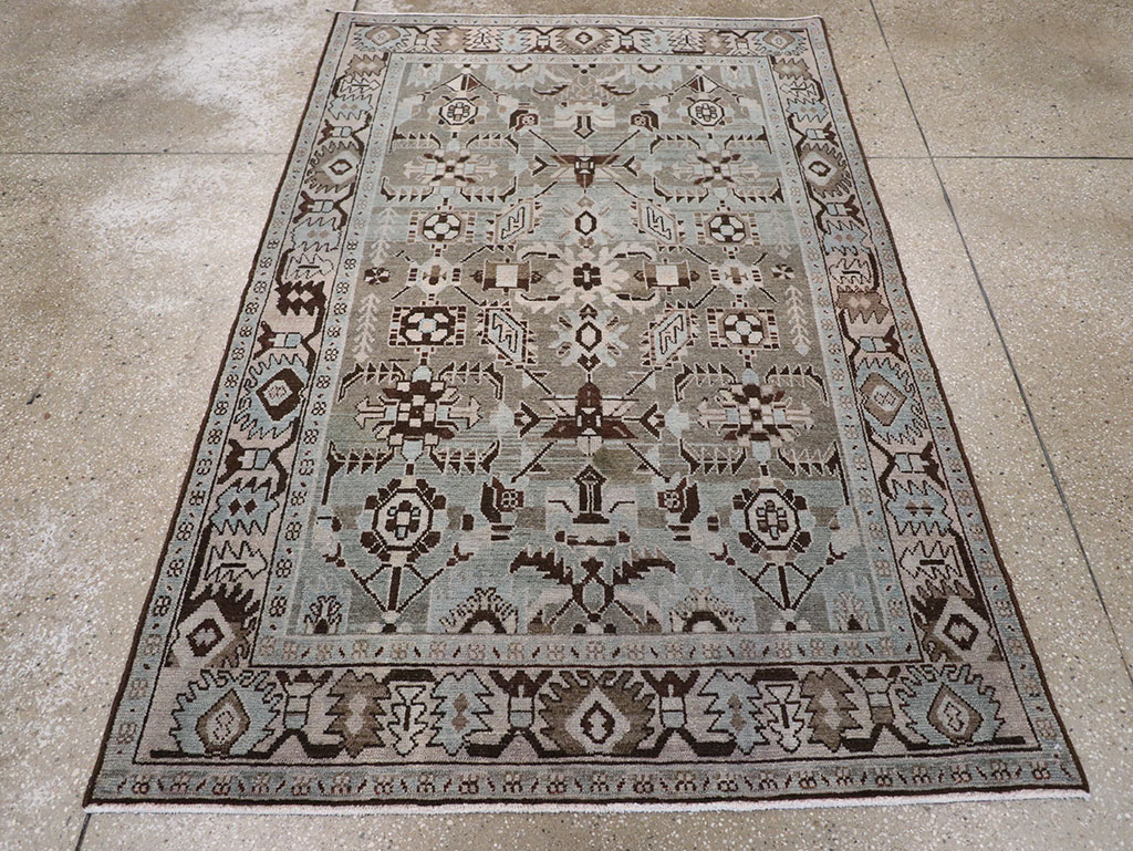 Vintage Persian Malayer Accent Rug, No.28579 - Galerie Shabab