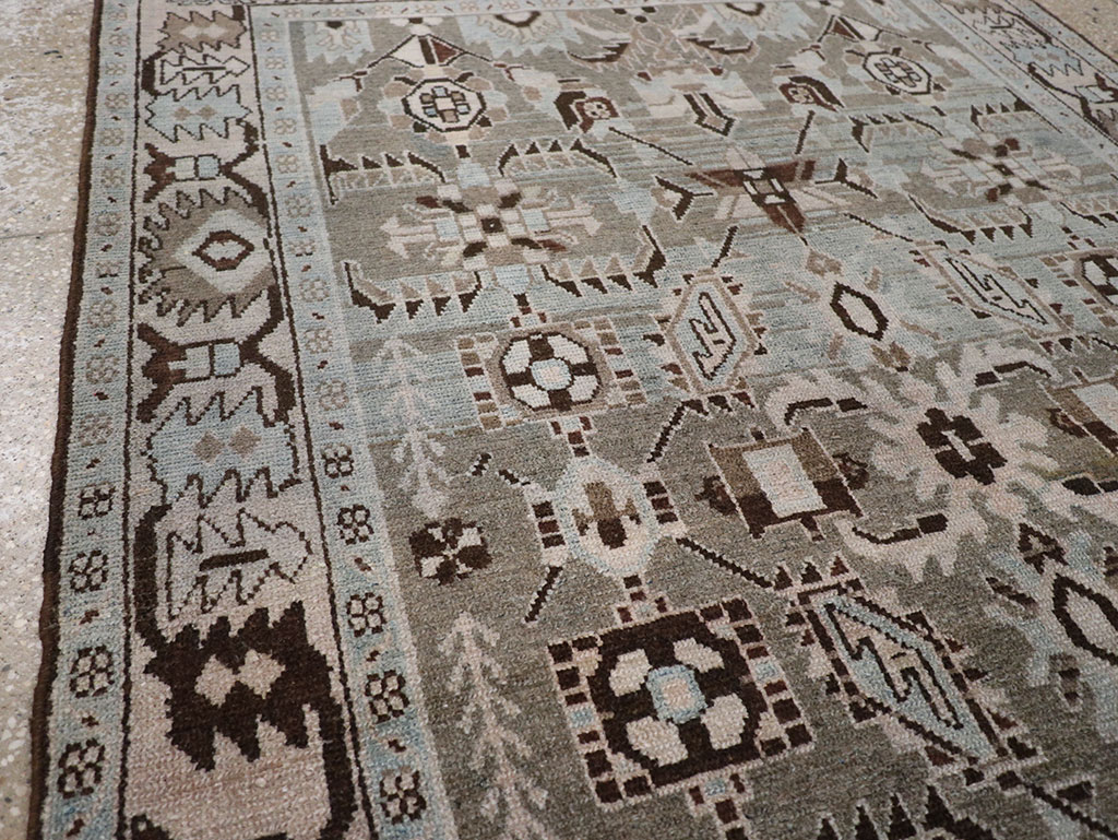 Vintage Persian Malayer Accent Rug, No.28579 - Galerie Shabab