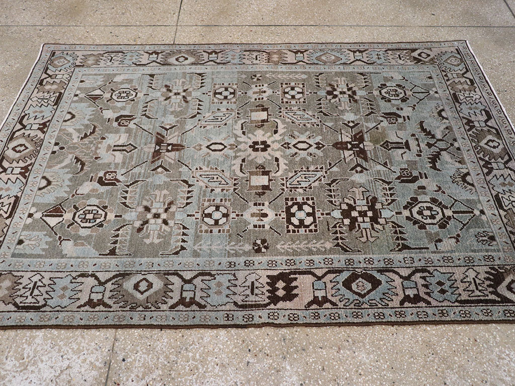 Vintage Persian Malayer Accent Rug, No.28579 - Galerie Shabab