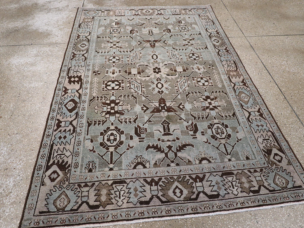 Vintage Persian Malayer Accent Rug, No.28579 - Galerie Shabab
