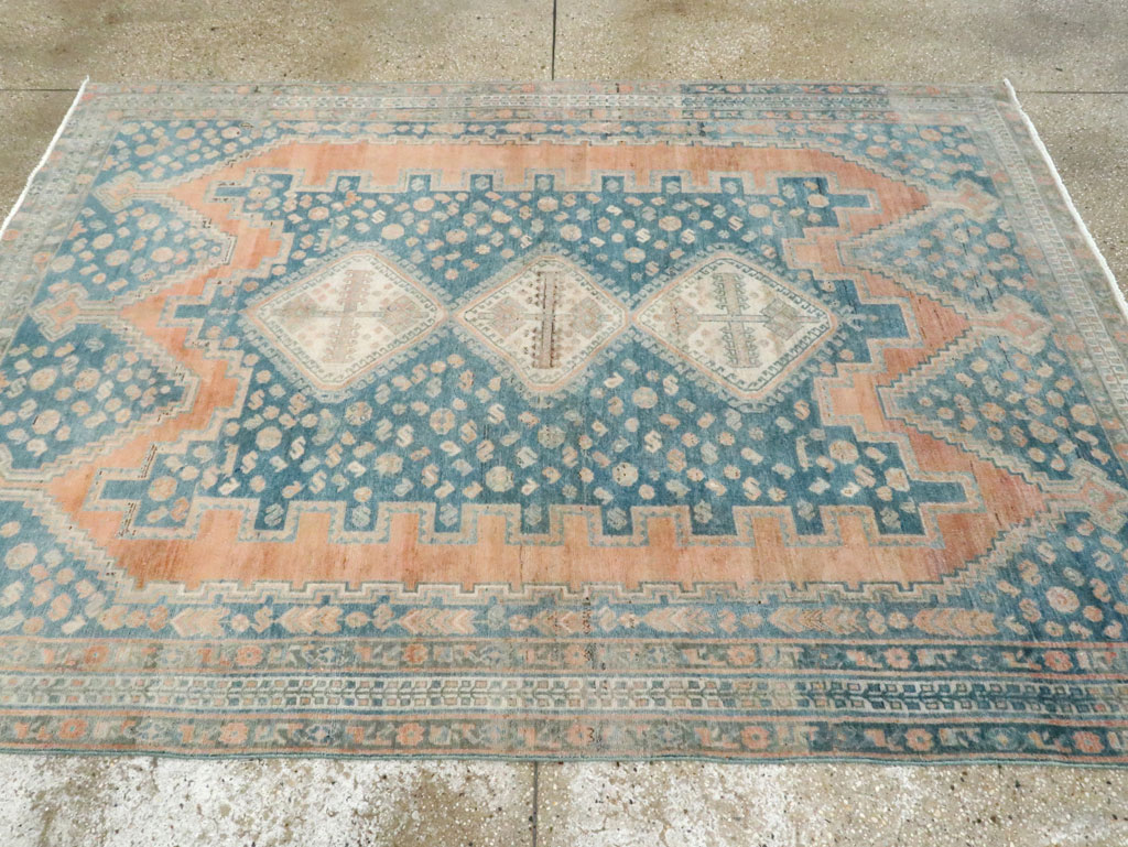Vintage Persian Afshar Accent Rug, No.28582 - Galerie Shabab