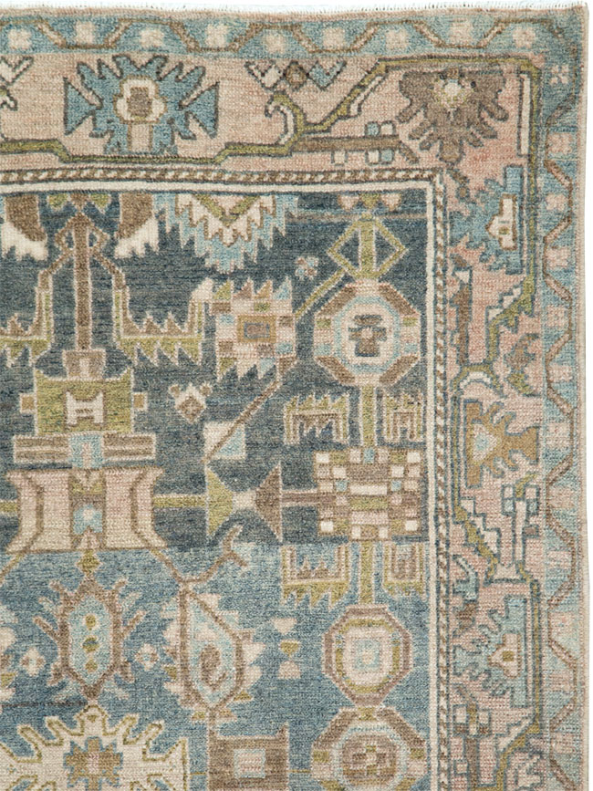 Vintage Persian Malayer Throw Rug, No.28584 - Galerie Shabab