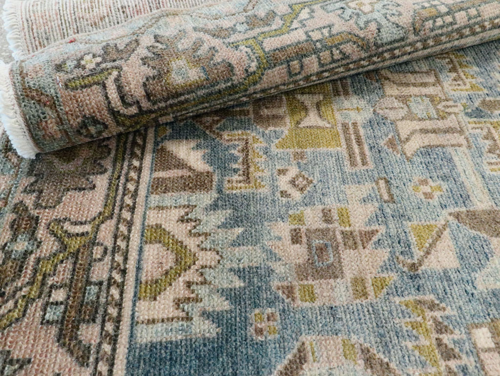 Vintage Persian Malayer Throw Rug, No.28584 - Galerie Shabab