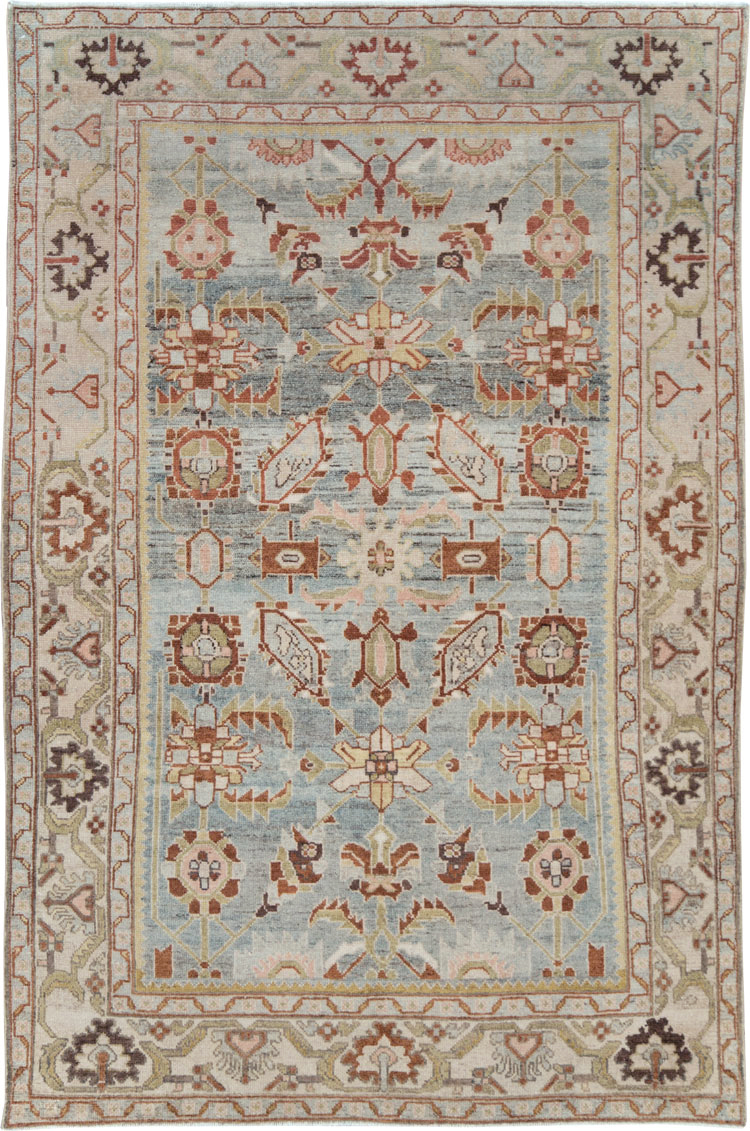Vintage Persian Malayer Accent Rug, No.28585 - Galerie Shabab