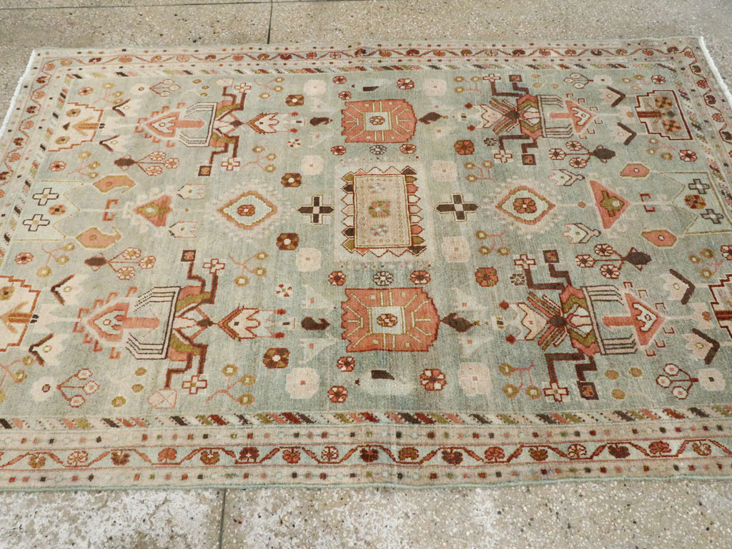 Vintage Persian Malayer Accent Rug, No.28586 - Galerie Shabab