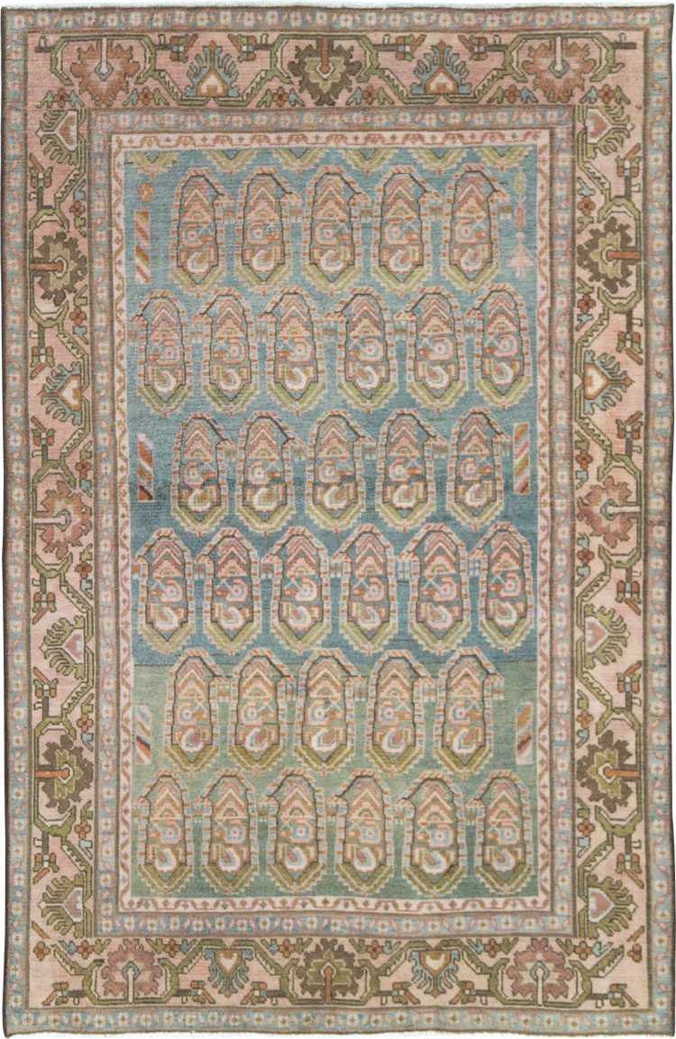 Vintage Persian Malayer Accent Rug, No.28587 - Galerie Shabab