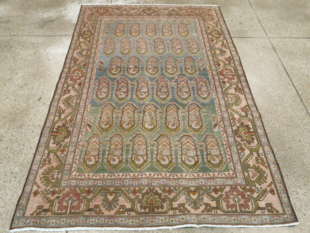 Vintage Persian Malayer Accent Rug, No.28587 - Galerie Shabab