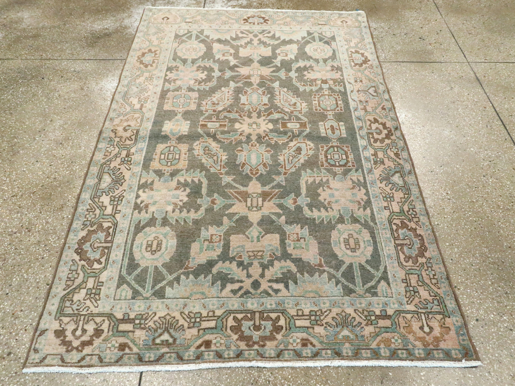 Vintage Persian Malayer Accent Rug, No.28589 - Galerie Shabab