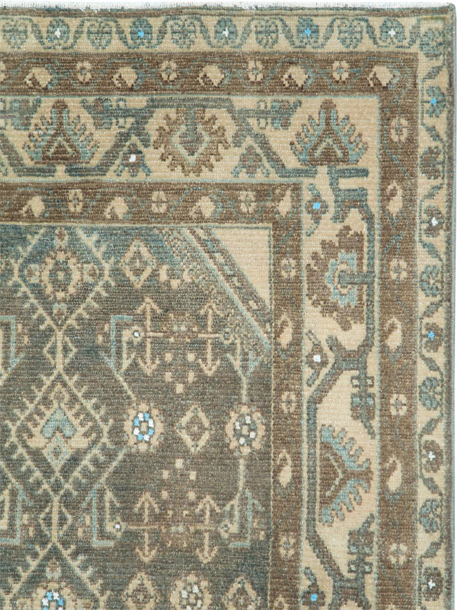 Vintage Persian Malayer Throw Rug, No.28592 - Galerie Shabab