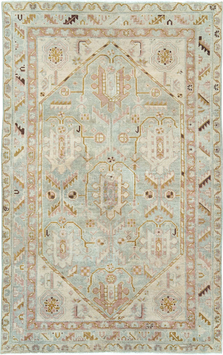 Vintage Persian Malayer Accent Rug, No.28593 - Galerie Shabab