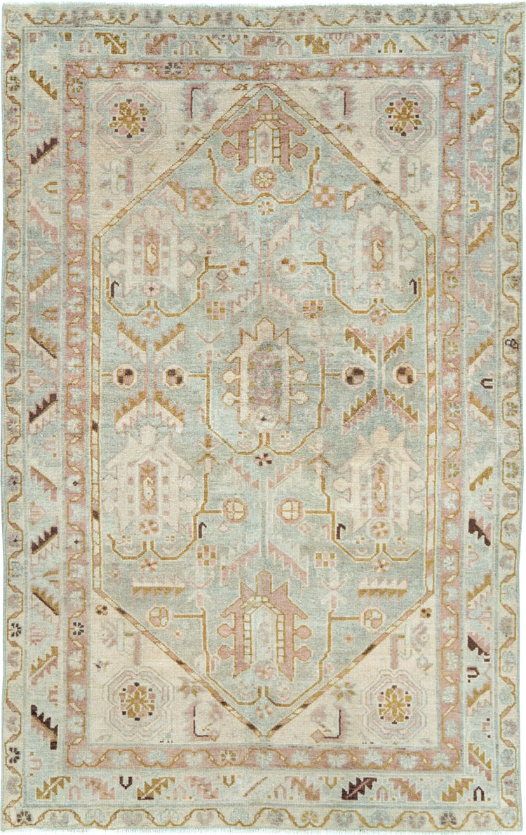 Vintage Persian Malayer Accent Rug, No.28593 - Galerie Shabab