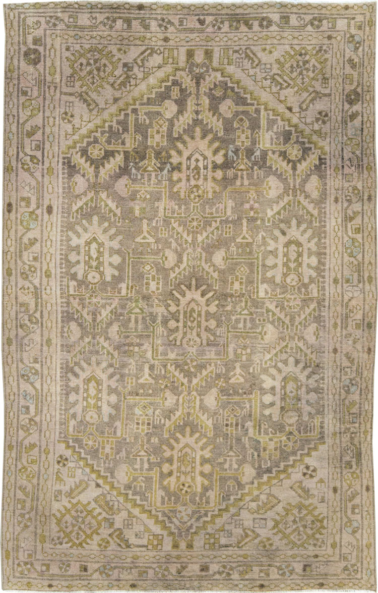 Vintage Persian Malayer Accent Rug, No.28594 - Galerie Shabab
