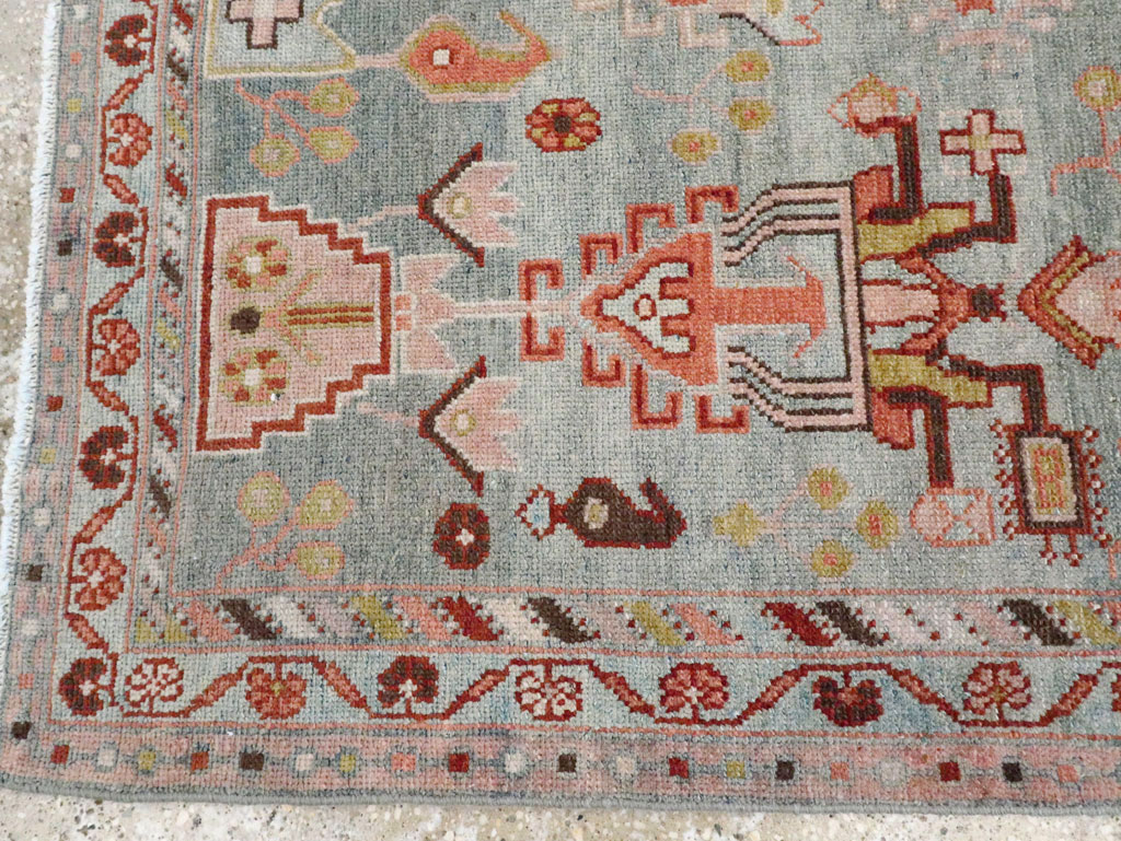 Vintage Persian Malayer Throw Rug, No.28595 - Galerie Shabab