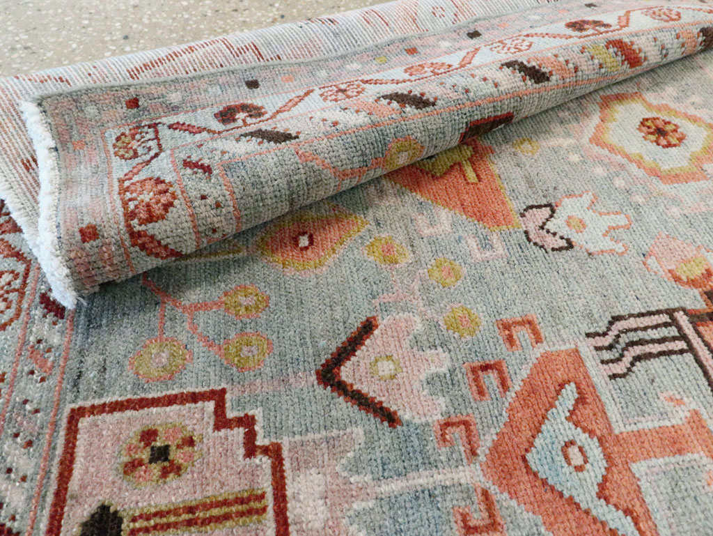 Vintage Persian Malayer Throw Rug, No.28595 - Galerie Shabab