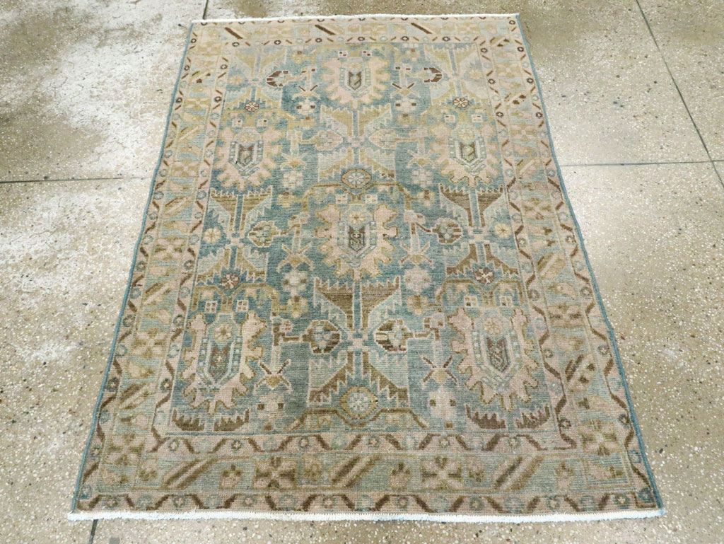 Vintage Persian Malayer Throw Rug, No.28596 - Galerie Shabab