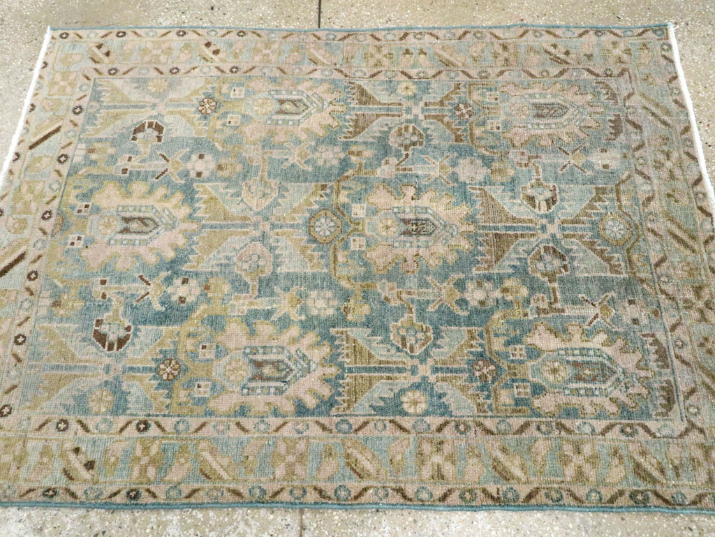 Vintage Persian Malayer Throw Rug, No.28596 - Galerie Shabab