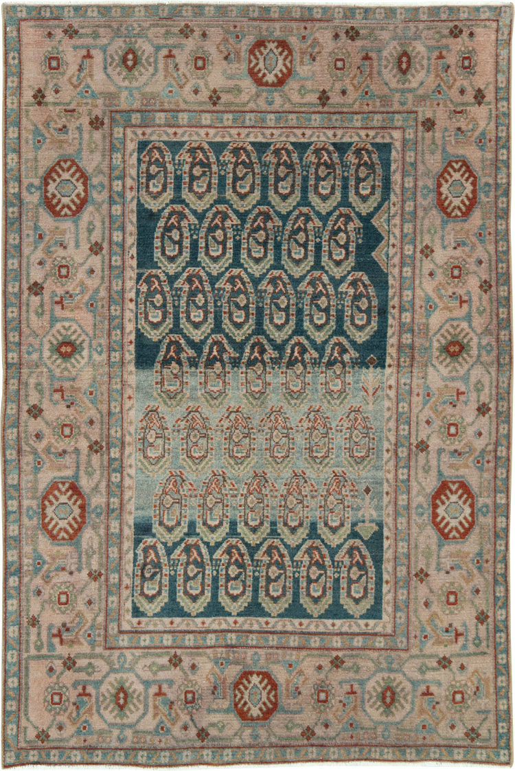 Vintage Persian Malayer Accent Rug, No.28598 - Galerie Shabab