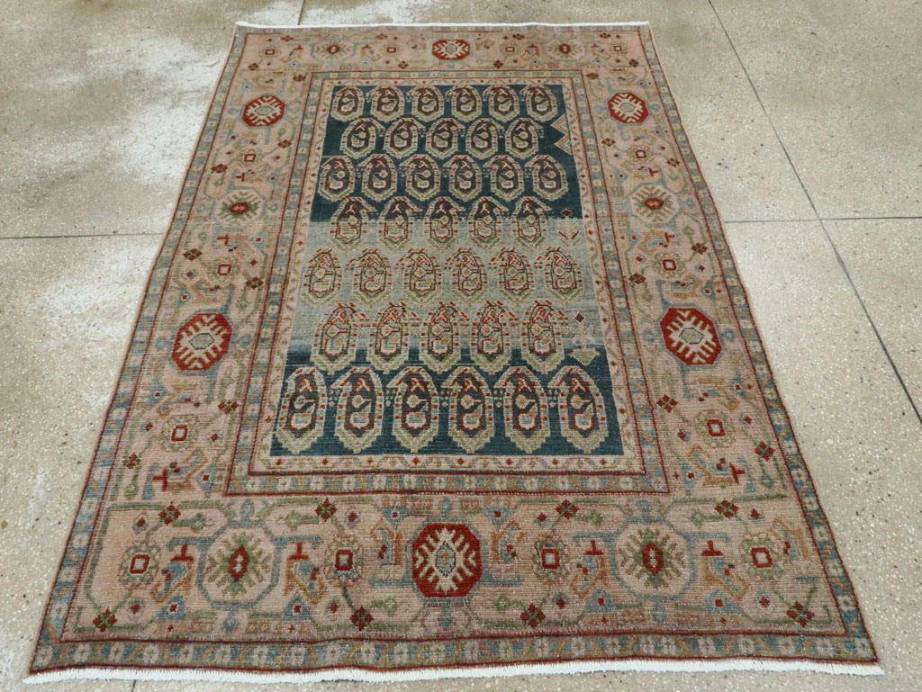 Vintage Persian Malayer Accent Rug, No.28598 - Galerie Shabab