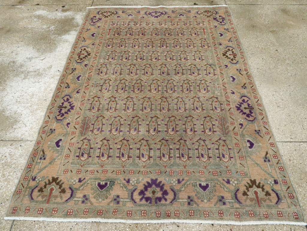 Vintage Persian Malayer Accent Rug, No.28599 - Galerie Shabab