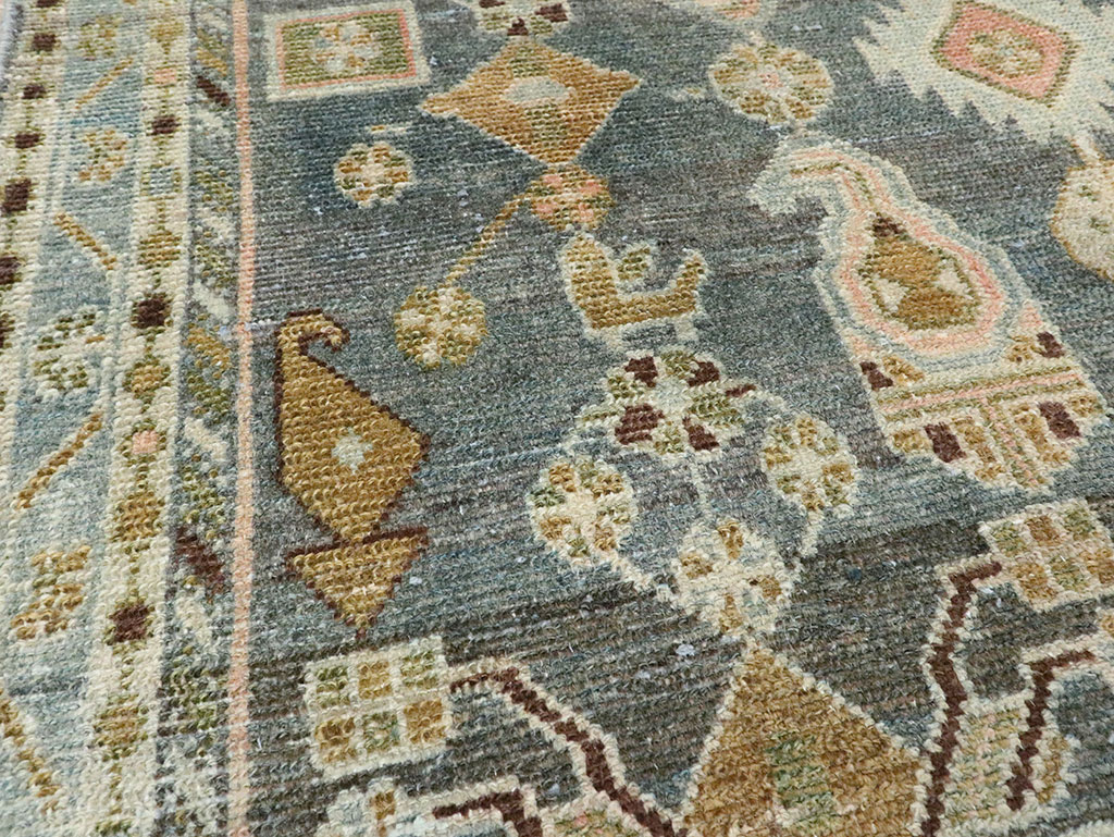Vintage Persian Malayer Throw Rug, No.28606 - Galerie Shabab