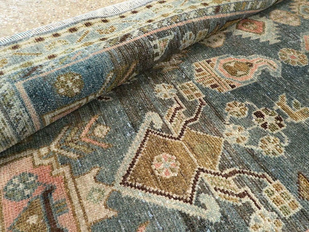 Vintage Persian Malayer Throw Rug, No.28606 - Galerie Shabab