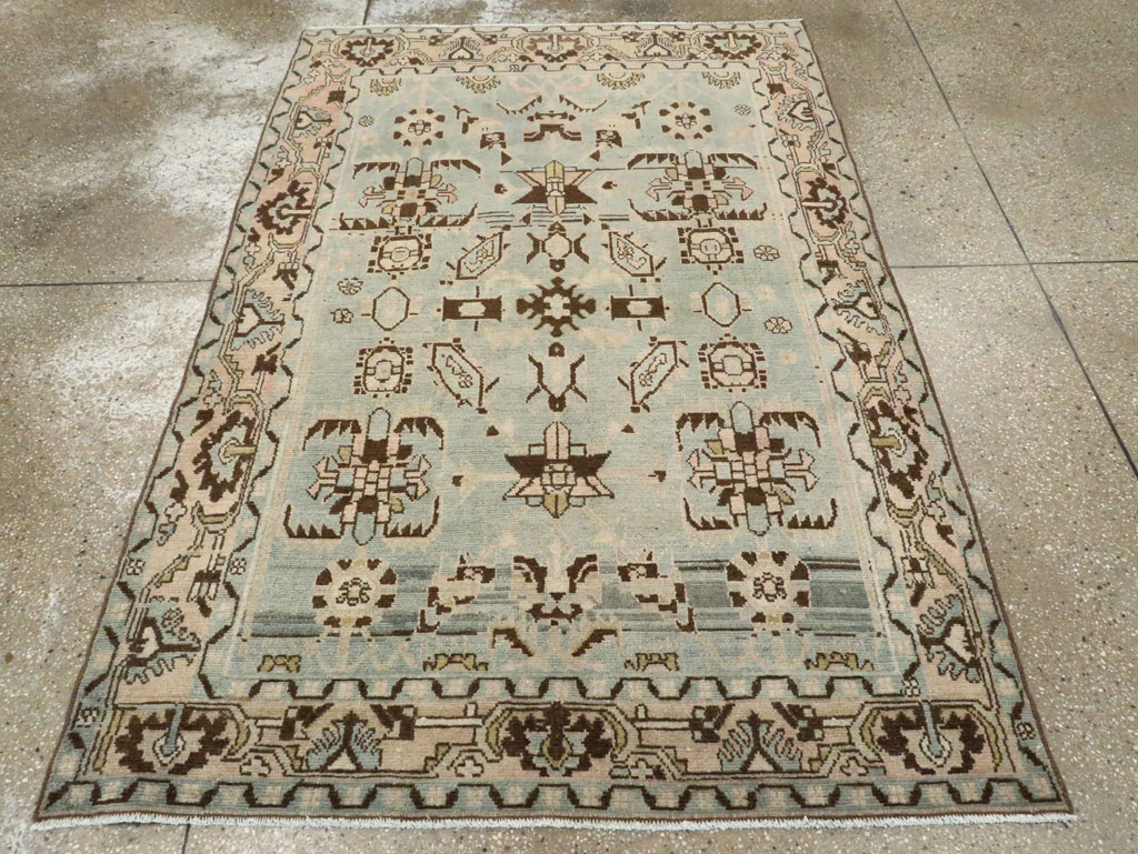 Vintage Persian Malayer Accent Rug, No.28608 - Galerie Shabab