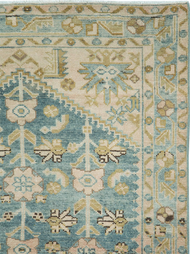 Vintage Persian Malayer Throw Rug, No.28609 - Galerie Shabab