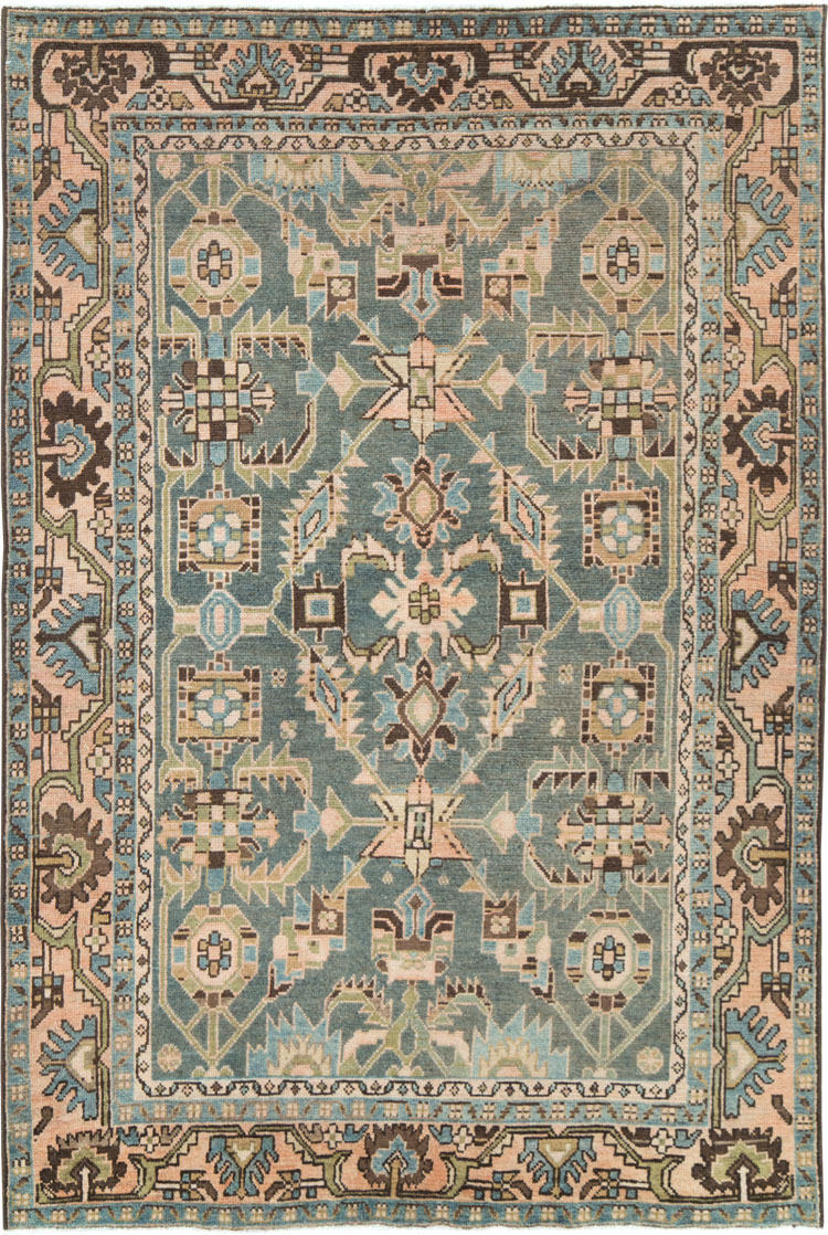 Vintage Persian Malayer Accent Rug, No.28611 - Galerie Shabab