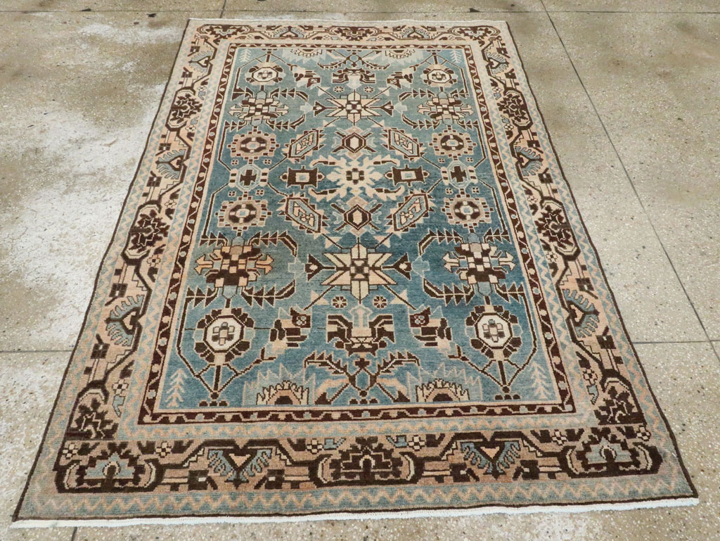 Vintage Persian Malayer Accent Rug, No.28616 - Galerie Shabab