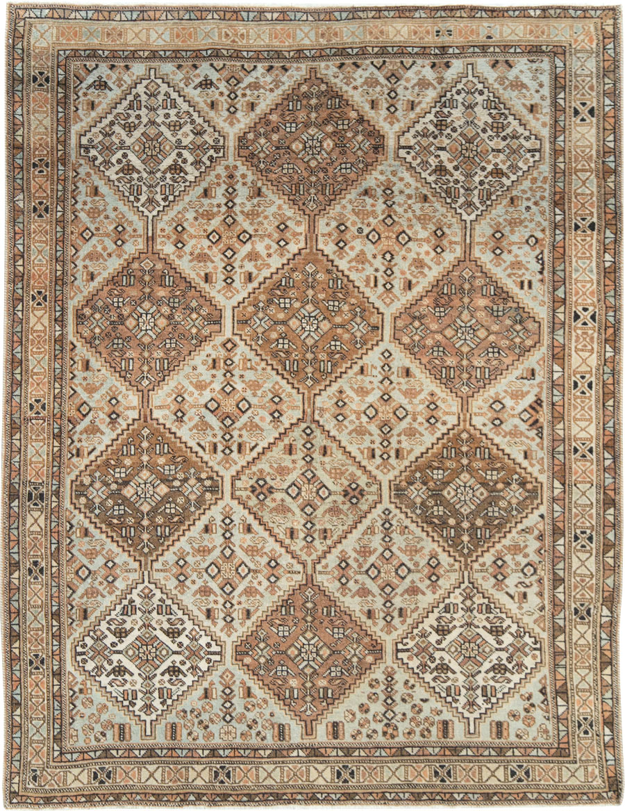 Antique Persian Afshar Accent Rug, No.28618 - Galerie Shabab