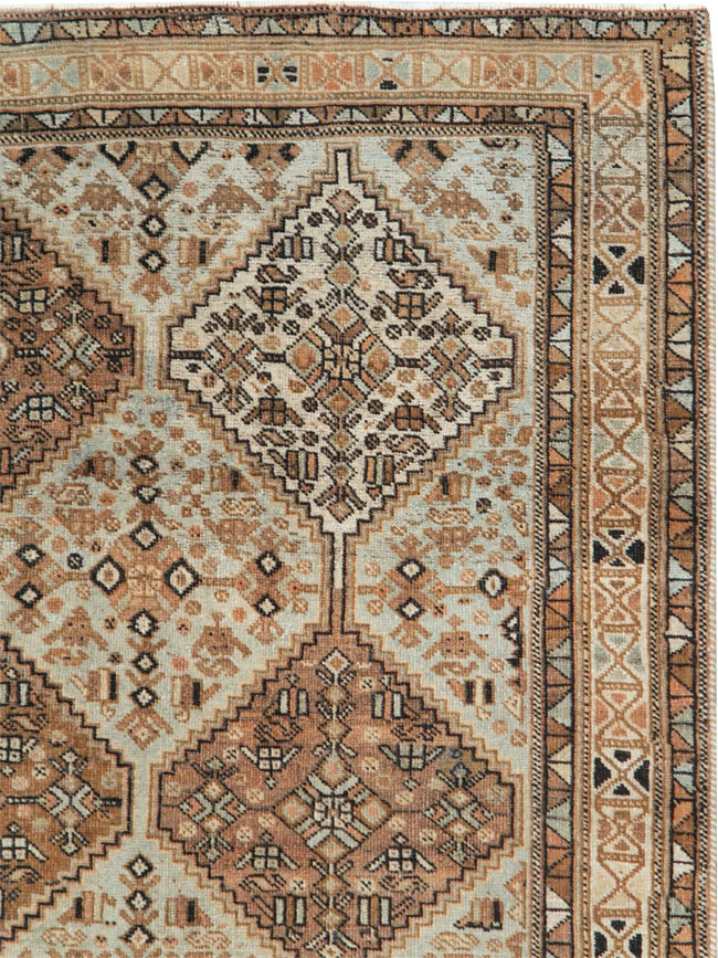 Antique Persian Afshar Accent Rug, No.28618 - Galerie Shabab