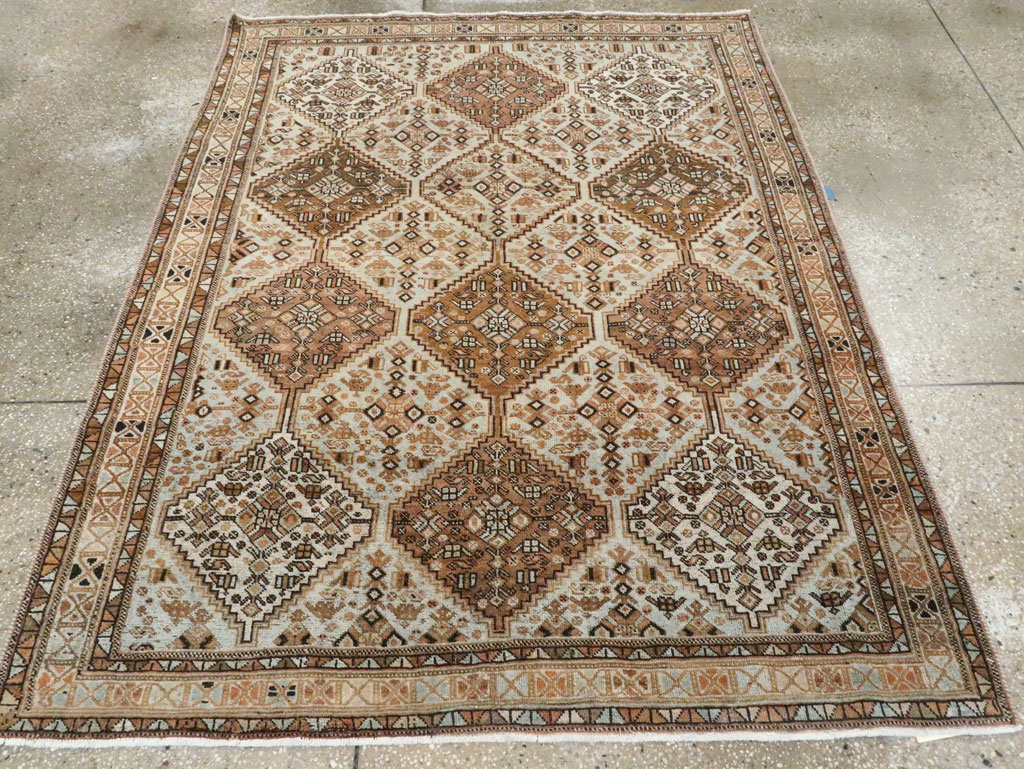 Antique Persian Afshar Accent Rug, No.28618 - Galerie Shabab