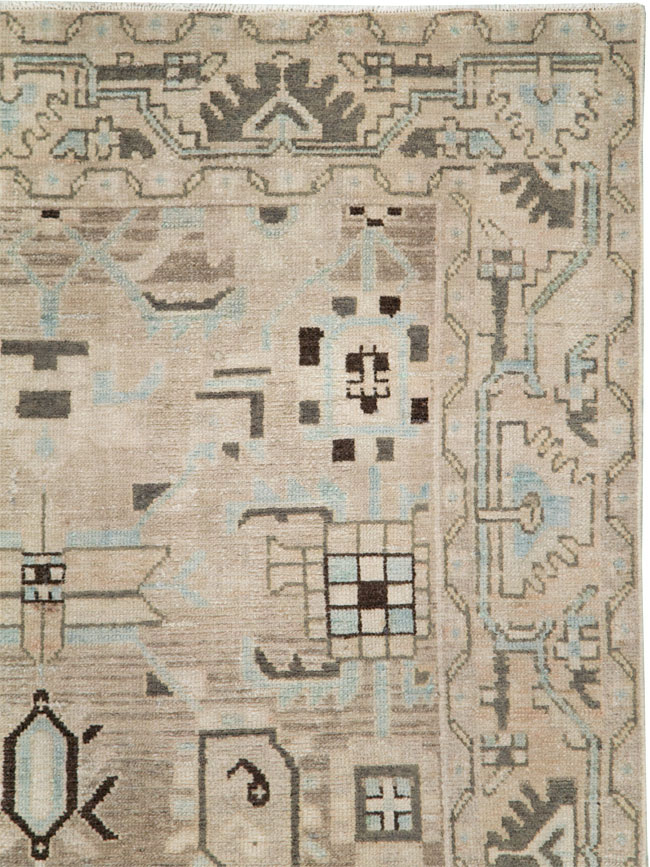 Vintage Persian Malayer Accent Rug, No.28622 - Galerie Shabab