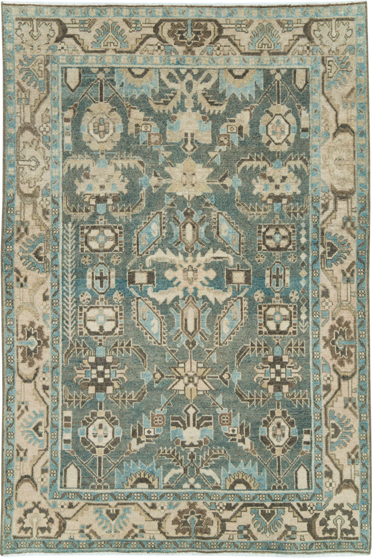 Vintage Persian Malayer Accent Rug, No.28624 - Galerie Shabab