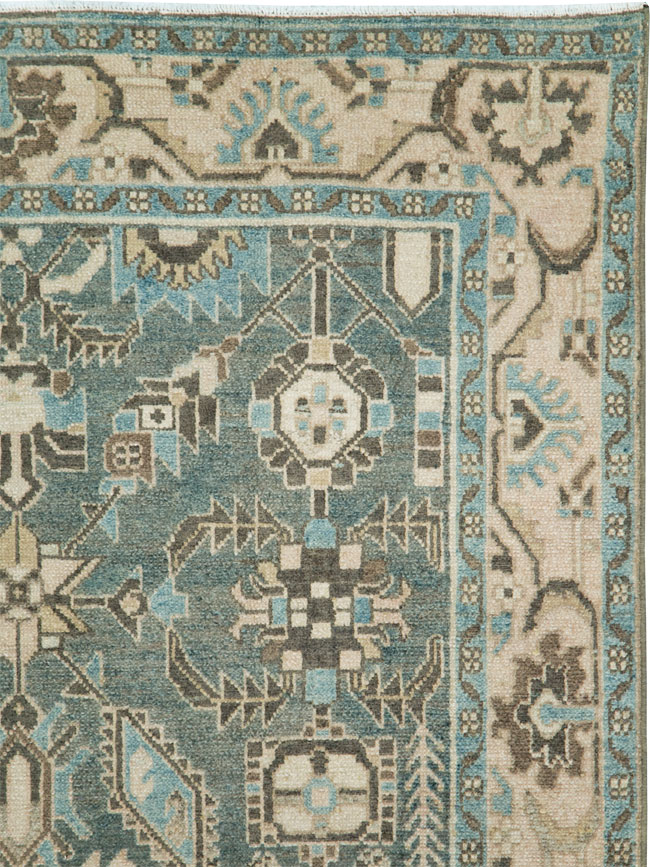 Vintage Persian Malayer Accent Rug, No.28624 - Galerie Shabab