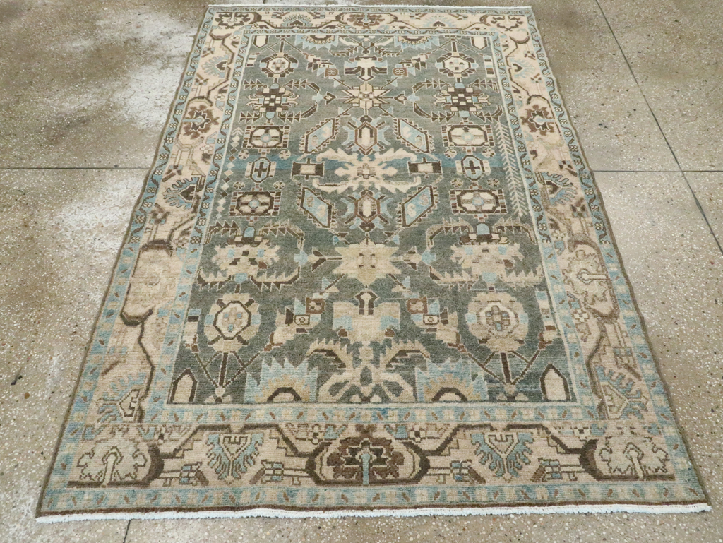 Vintage Persian Malayer Accent Rug, No.28624 - Galerie Shabab