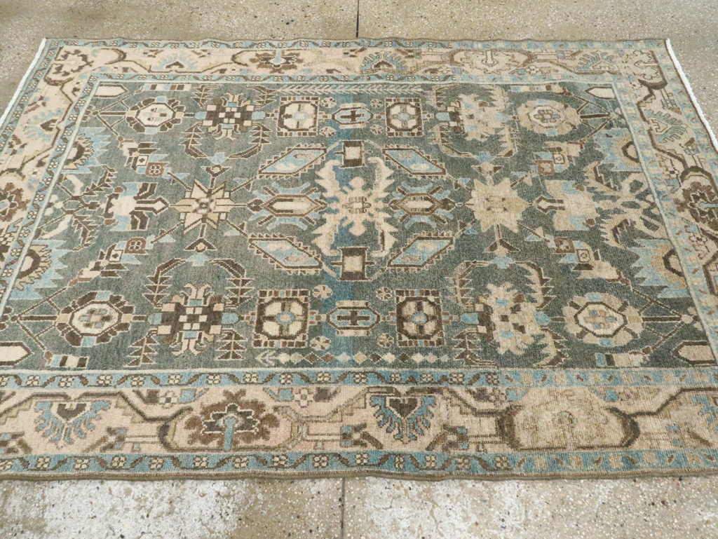 Vintage Persian Malayer Accent Rug, No.28624 - Galerie Shabab
