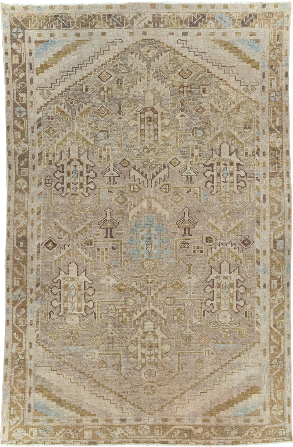 Vintage Persian Malayer Accent Rug, No.28625 - Galerie Shabab