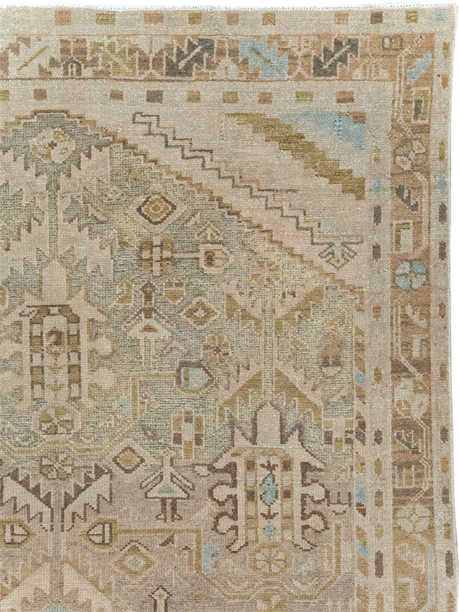 Vintage Persian Malayer Accent Rug, No.28625 - Galerie Shabab