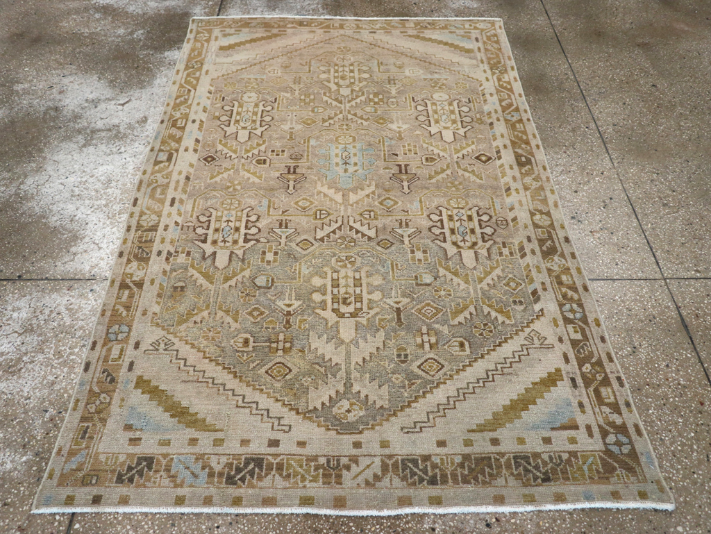 Vintage Persian Malayer Accent Rug, No.28625 - Galerie Shabab