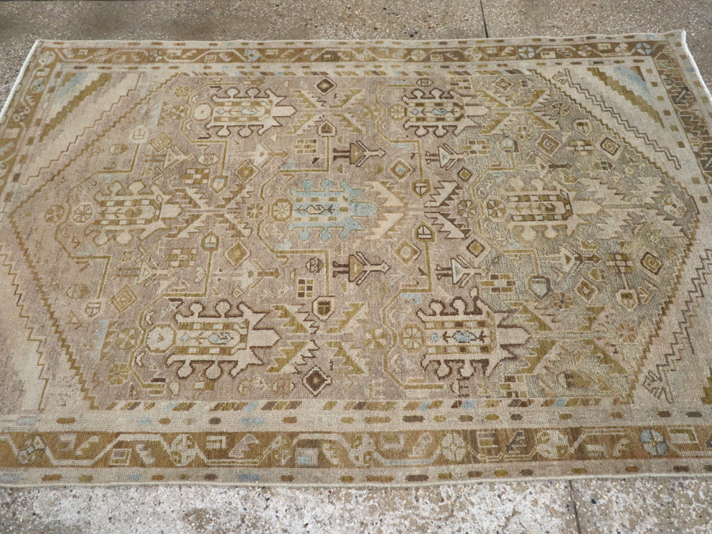 Vintage Persian Malayer Accent Rug, No.28625 - Galerie Shabab