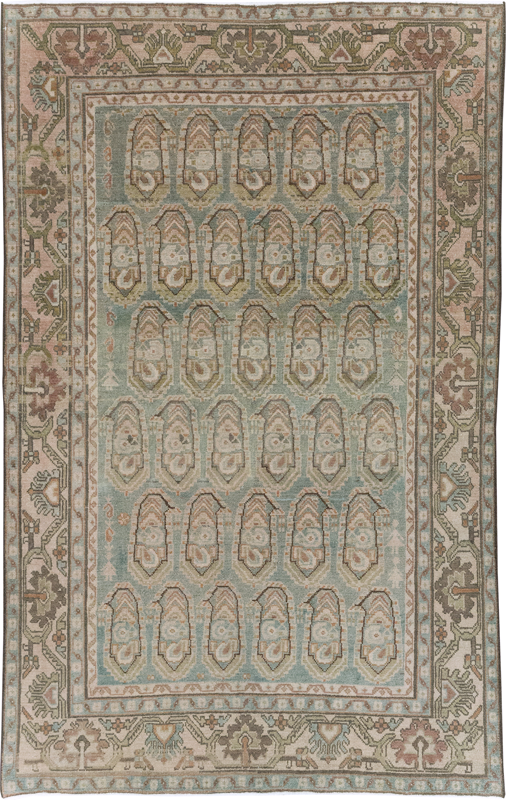 Vintage Persian Malayer Accent Rug, No.28627 - Galerie Shabab