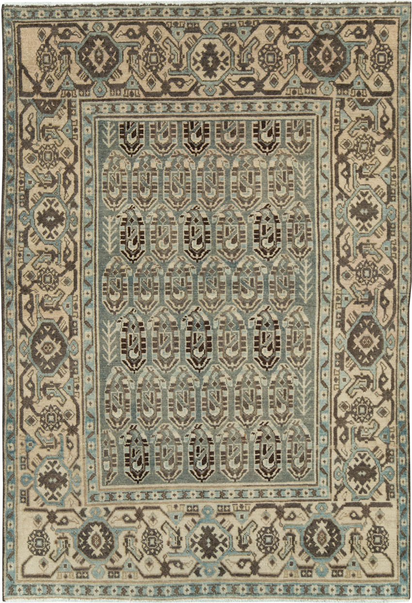 Vintage Persian Malayer Accent Rug, No.28629 - Galerie Shabab