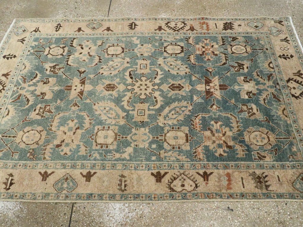 Vintage Persian Malayer Accent Rug, No.28632 - Galerie Shabab