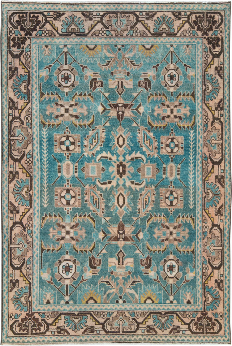 Vintage Persian Malayer Accent Rug, No.28635 - Galerie Shabab