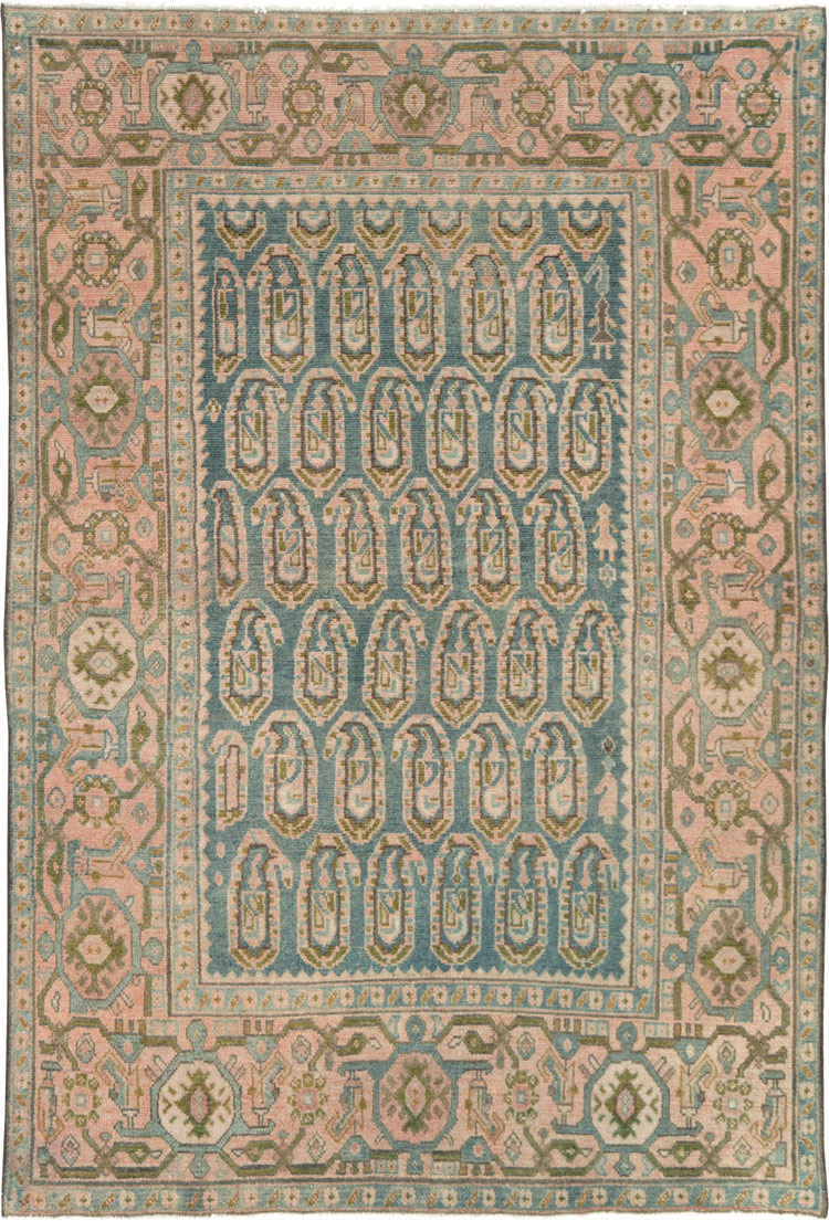 Vintage Persian Malayer Accent Rug, No.28636 - Galerie Shabab