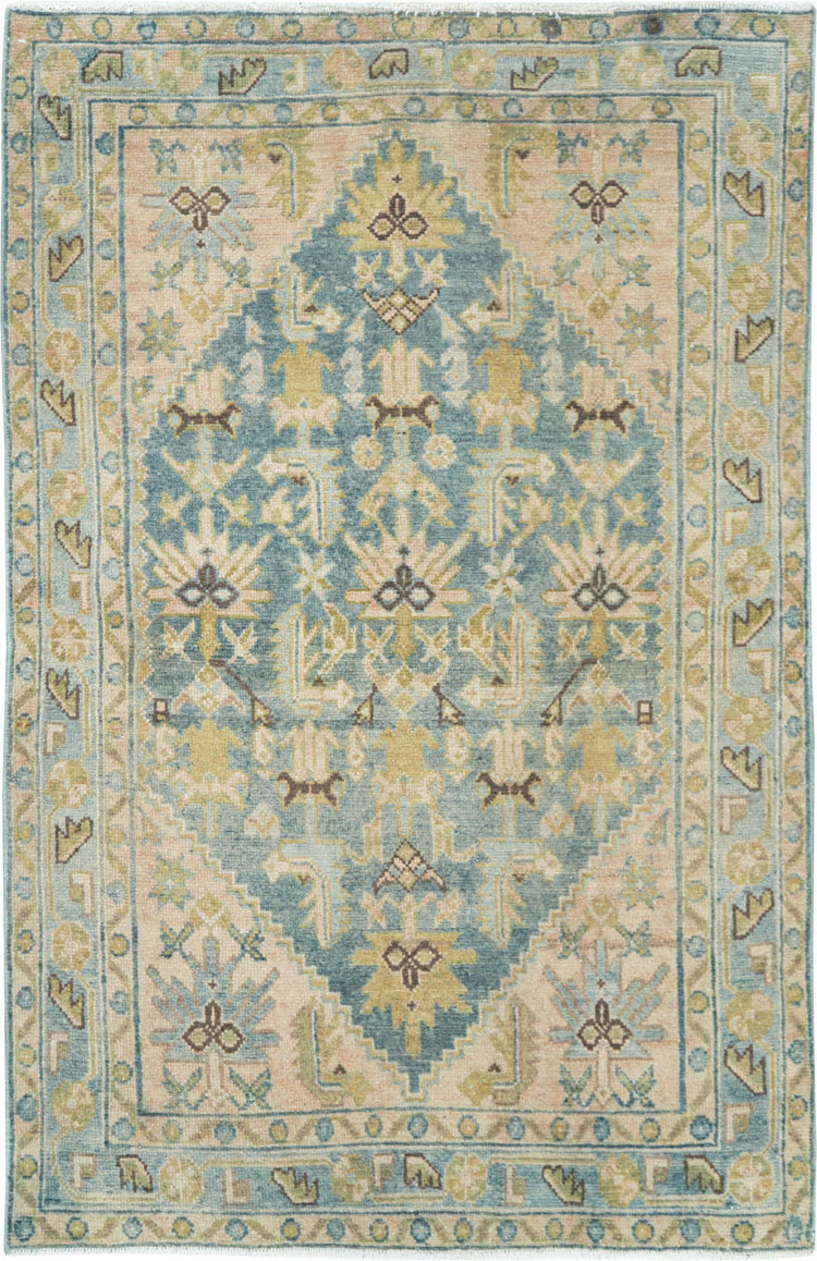 Vintage Persian Malayer Throw Rug, No.28637 - Galerie Shabab